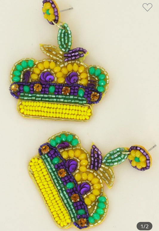 Mardi Gras Jester Earrings