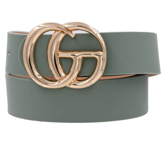 Designer Inspired Double Metal Belt